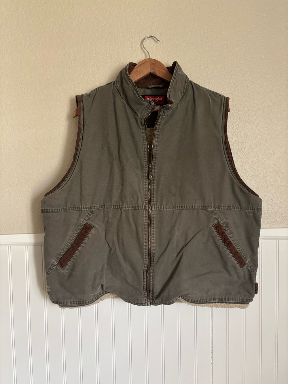 Vintage Wrangler Hero Canvas Utility Work Vest